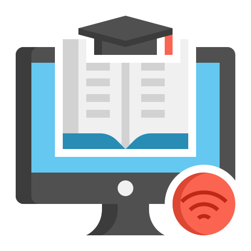 monitor with a book inside it